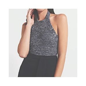 NWOT Dynamite | grey marled knit halter top